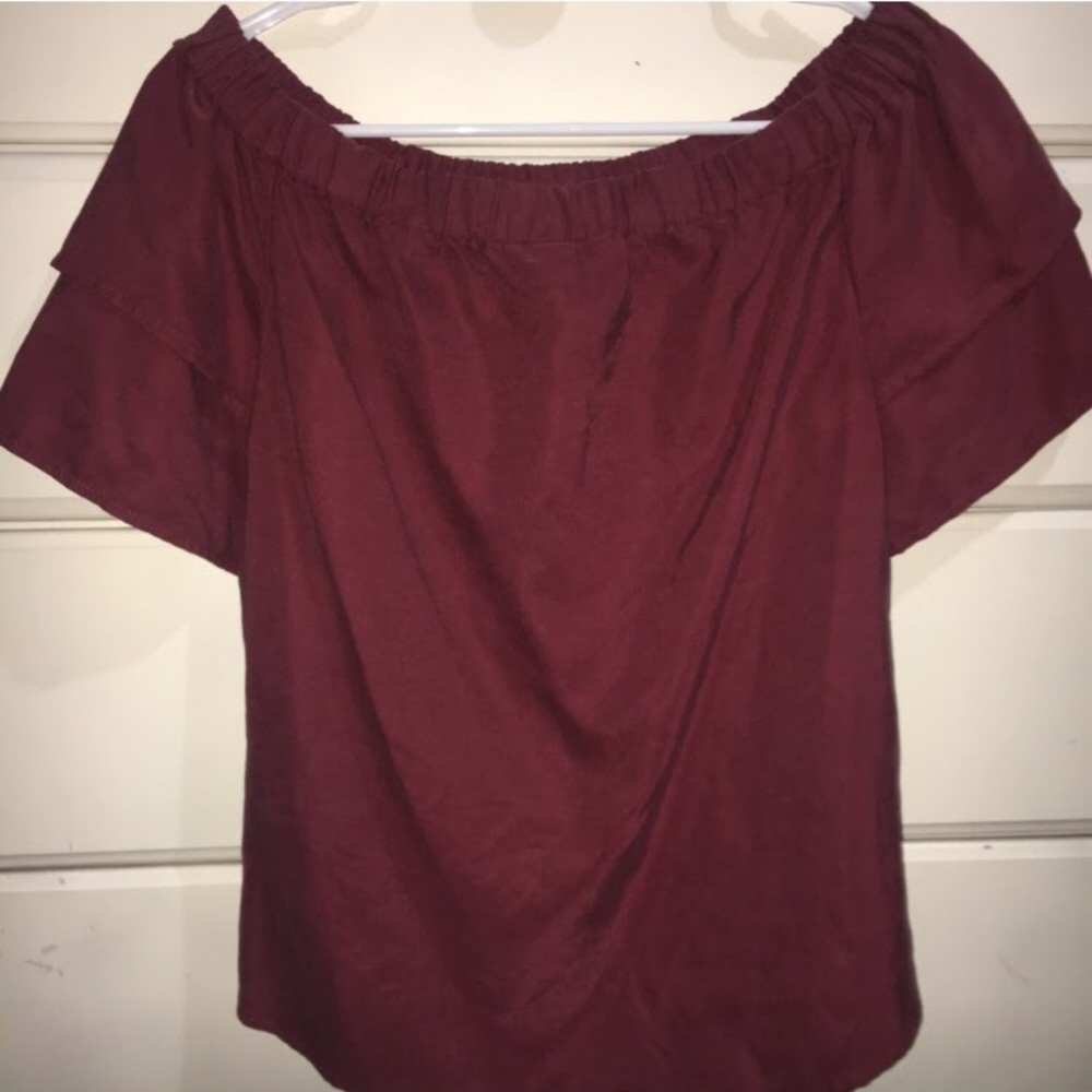 Tiered Ruffled Off The Shoulder Top (M)